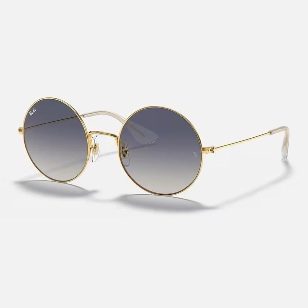 Ray-ban Oval Sunglasses Grey Silver Lenses and Gold Frame JaJo Polarized